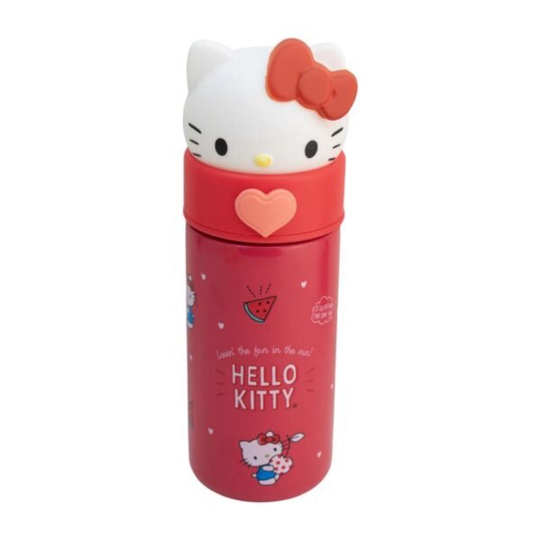 Termo De Acero Inoxidable Hello Kitty Con Tapa Rosca 350 ml