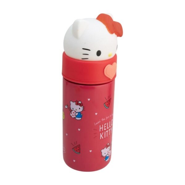 Termo De Acero Inoxidable Hello Kitty Con Tapa Rosca 350 ml