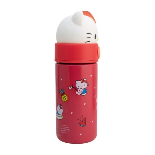 Termo De Acero Inoxidable Hello Kitty Con Tapa Rosca 350 ml