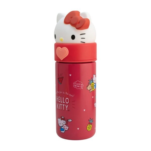 Termo De Acero Inoxidable Hello Kitty Con Tapa Rosca 350 ml