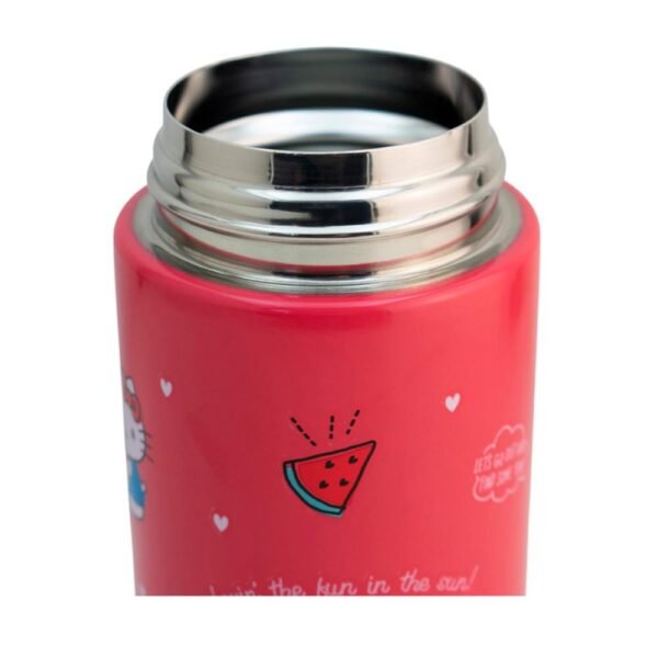 Termo De Acero Inoxidable Hello Kitty Con Tapa Rosca 350 ml