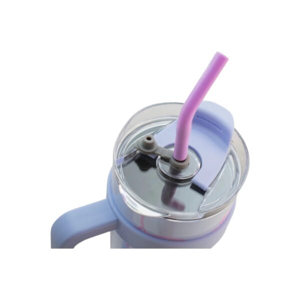 Termo Alto Doble Pared Acero Inoxidable Con Boquilla Y Popote 1.2 L. Stitch