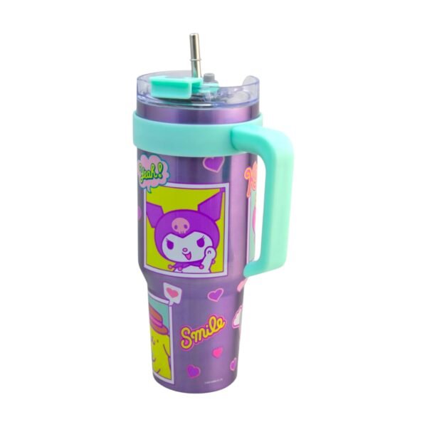 Termo Alto Doble Pared Acero Inoxidable Con Boquilla Y Popote 1.2 L. Sanrio