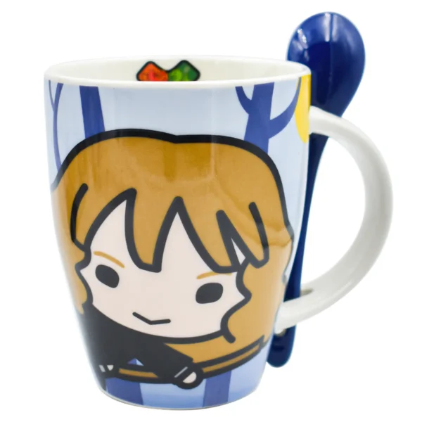 Duo Harry Potter Tarros de Porcelana con Cuchara de Ceramica 310ml