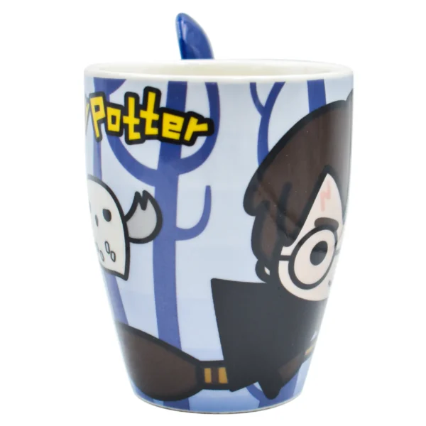 Duo Harry Potter Tarros de Porcelana con Cuchara de Ceramica 310ml