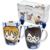 Duo Harry Potter Tarros de Porcelana con Cuchara de Ceramica 310ml