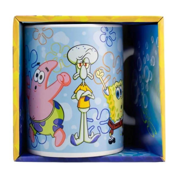 Taza de Cerámica Con Caja de Regalo con Ventana Bob Esponja 480ml