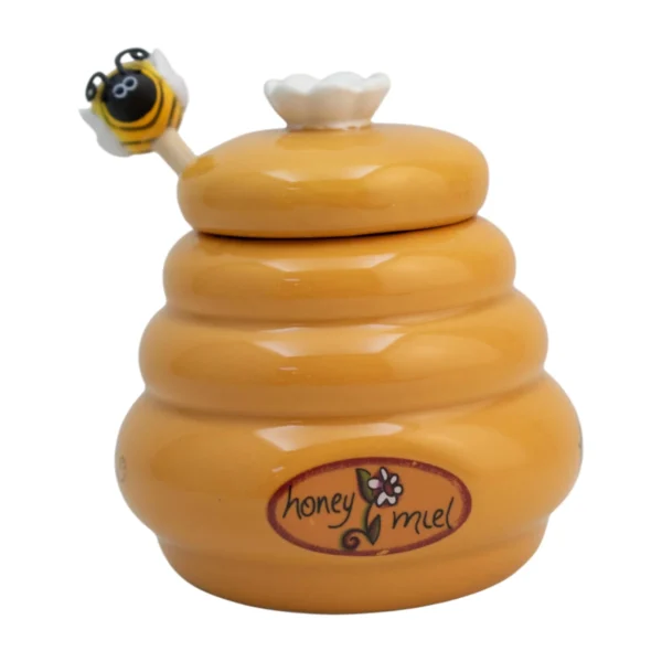 Frasco Para Miel De Cerámica 150 ml Con Cuchara Top Choice
