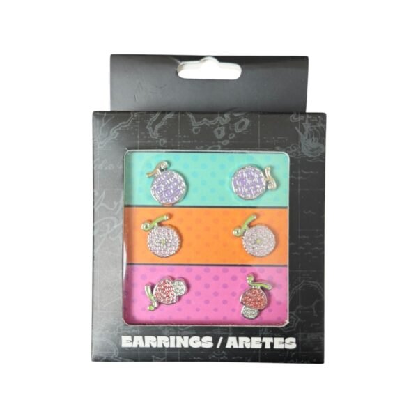 Set Aretes - Set 3 Pares One Piece - Frutas Del Diablo Edición Limitada