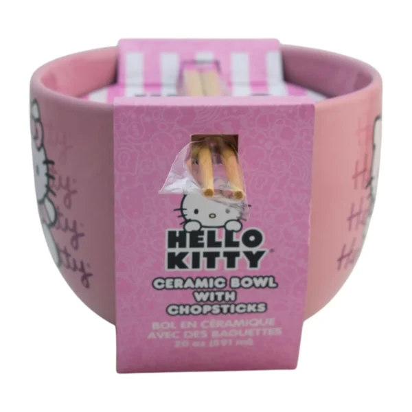 Kitty Sanrio - Bowl para Ramen con Palillos 591ml