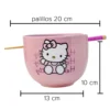 Kitty Sanrio - Bowl para Ramen con Palillos 591ml