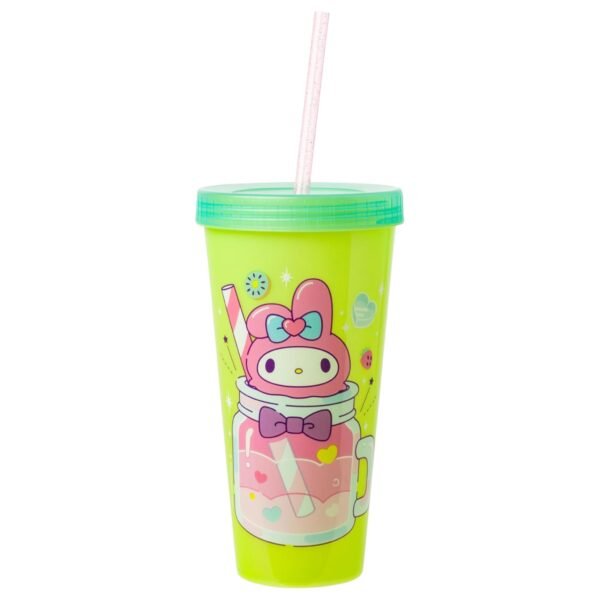 Hellow Kitty - Juego de 4 Vasos con Popote 709ml