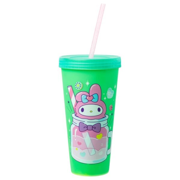 Hellow Kitty - Juego de 4 Vasos con Popote 709ml