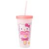 Hellow Kitty - Juego de 4 Vasos con Popote 709ml
