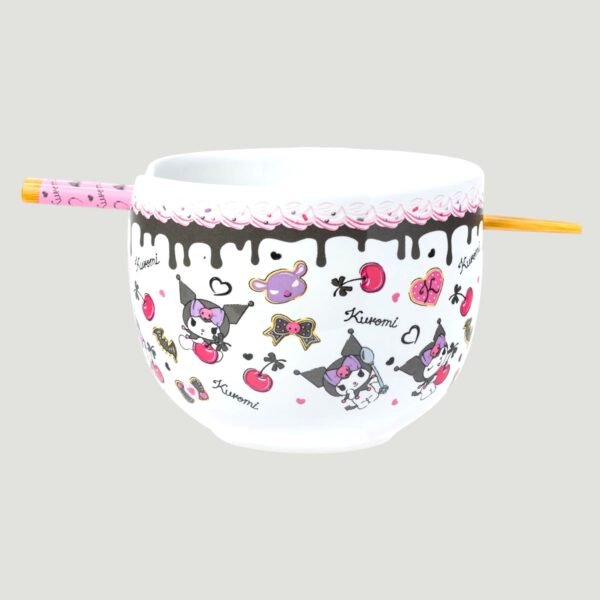 Kuromi Sanrio - Bowl para Ramen con Palillos 591ml