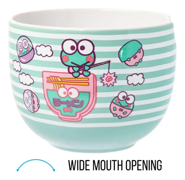 Keroppi Sanrio - Bowl para Ramen con Palillos 591ml