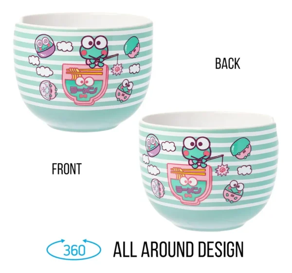Keroppi Sanrio - Bowl para Ramen con Palillos 591ml