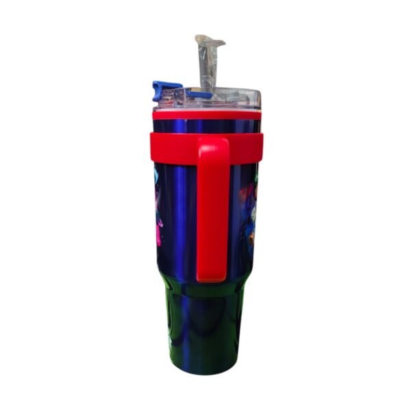 Termo Alto Doble Pared Con Boquilla Y Popote 1.2 L. I Mario Galaxy
