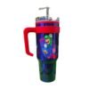 Termo Alto Doble Pared Con Boquilla Y Popote 1.2 L. I Mario Galaxy