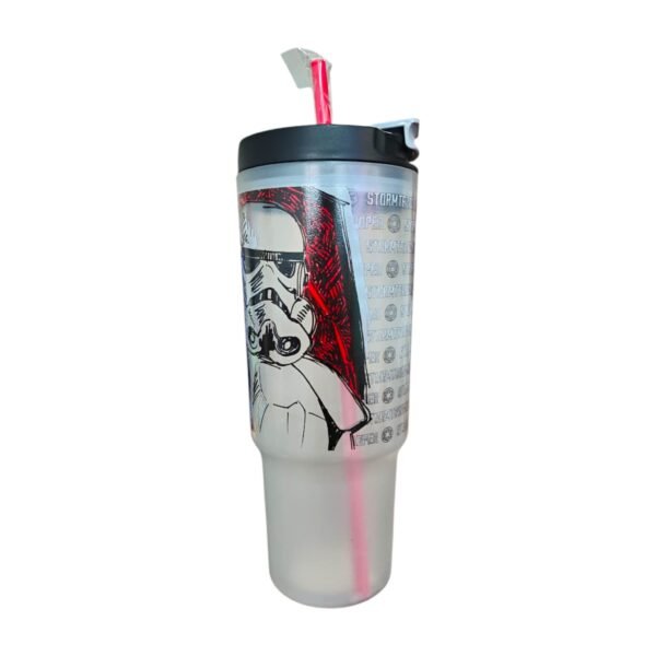 Tarro De Plastico Con Popote - Stormtrooper - Star Wars 1.2Lt