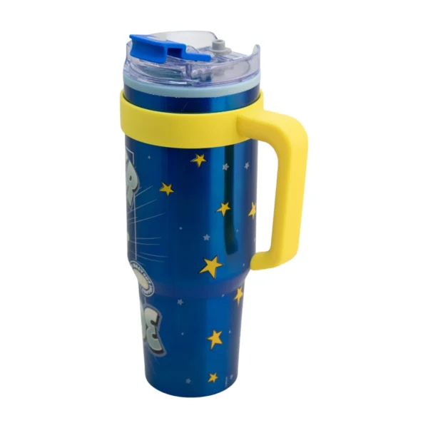 Termo Alto Doble Pared Con Boquilla Y Popote 1.2 L. Minions