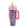 Termo Alto Doble Pared Con Boquilla Y Popote 1.2 L. Spiderman Brand New Day