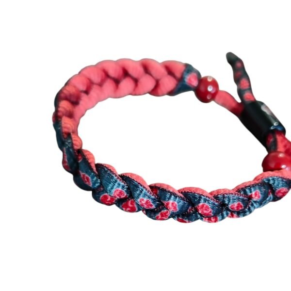 Pulsera Coleccionable Agujeta Trenzada – Akatsuki (Naruto) Edición Limitada