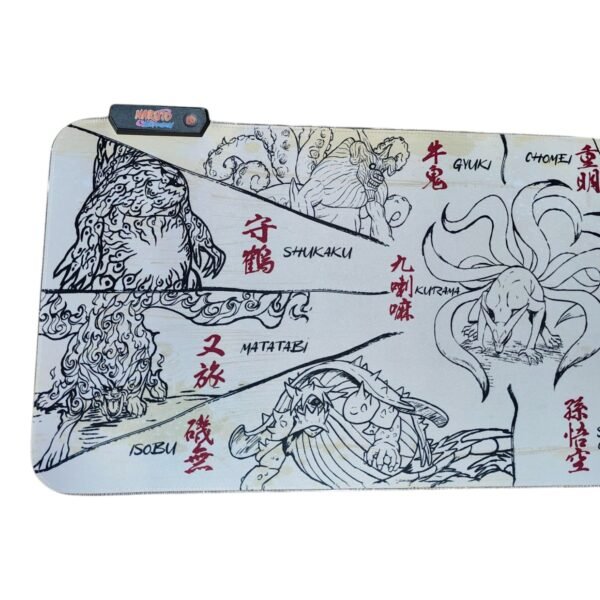 Gaming Mouse Pad Luz Led Multicolor - Naruto - Bijus Edición Limitada
