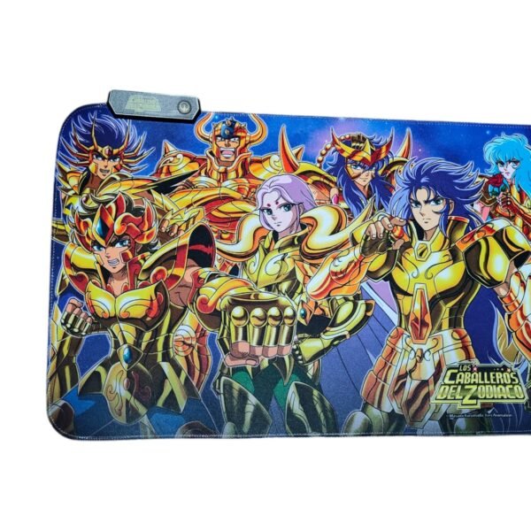 Gaming Mouse Pad Luz Led Multicolor - Caballeros Del Zodiaco - Edición Limitada
