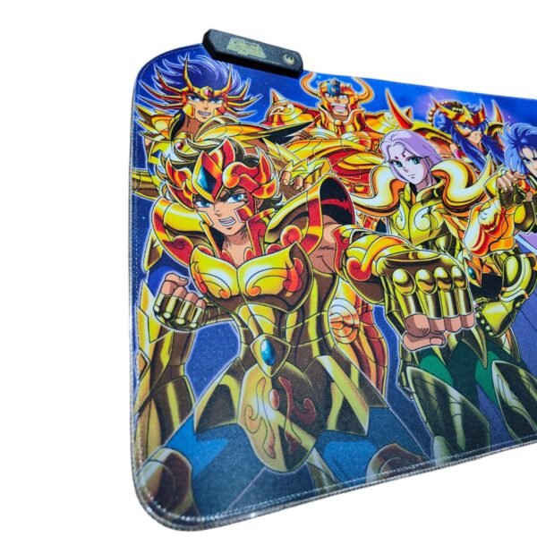 Gaming Mouse Pad Luz Led Multicolor - Caballeros Del Zodiaco - Edición Limitada