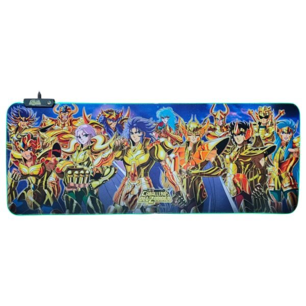 Gaming Mouse Pad Luz Led Multicolor - Caballeros Del Zodiaco - Edición Limitada