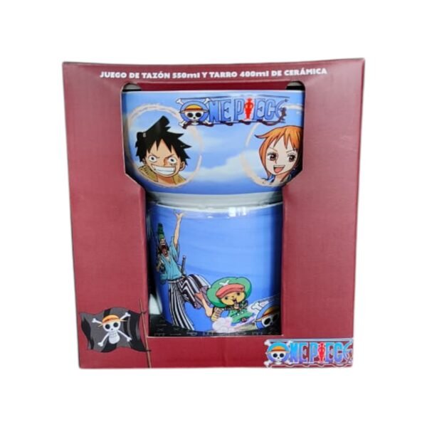 Juego Desayunador 2pzs tazon y tarro One Piece