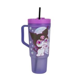 Tarro De Plastico Con Popote - Kuromi 1.2L