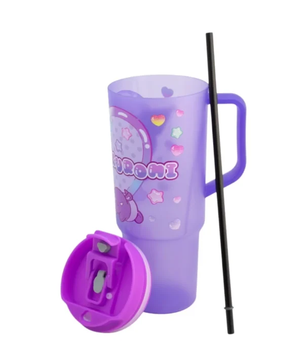 Tarro De Plastico Con Popote - Kuromi 1.2L