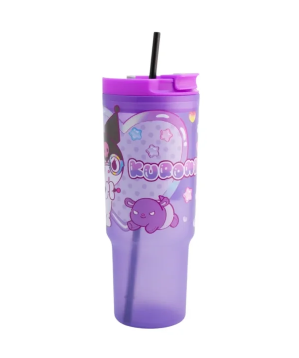 Tarro De Plastico Con Popote - Kuromi 1.2L