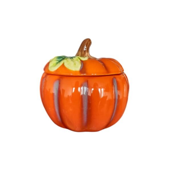 Tarro Con Tapa En Forma De Calabaza Naranja